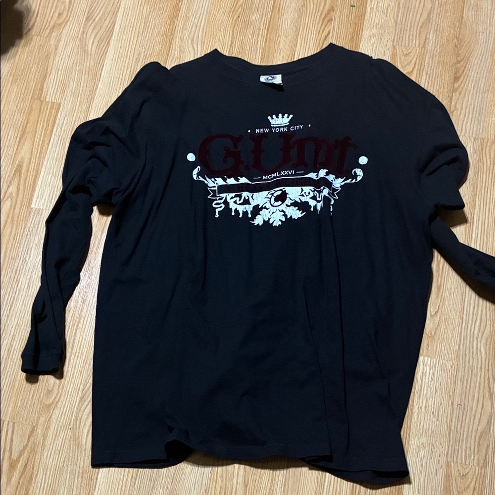 Black Long Sleeve Graphic Tee